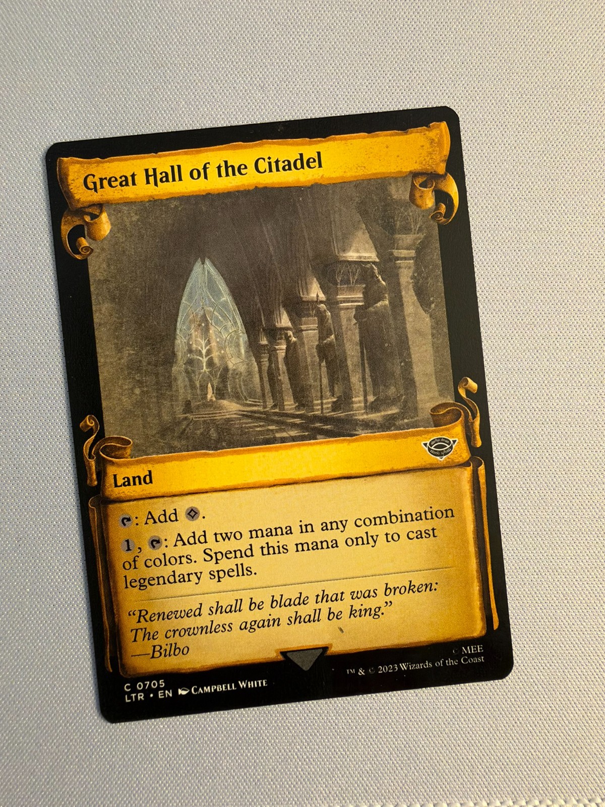 Great Hall of the Citadel (Showcase Scrolls) he Lord of the Rings Magic MTG Great Hall of the Citadel (Showcase Scrolls) he Lord of the Rings Magic MTG