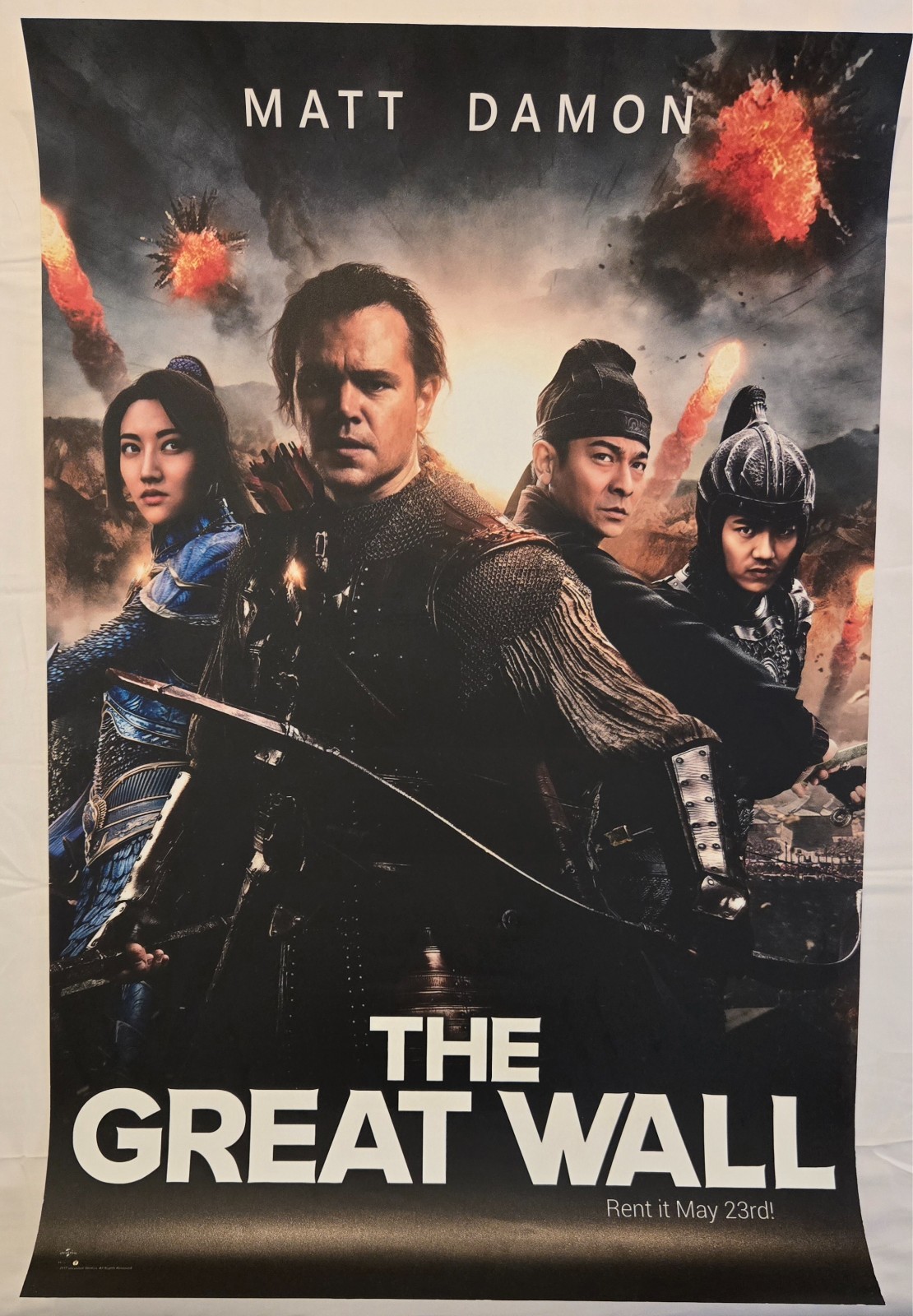 THE GREAT WALL Backlit Movie Poster 24x36 2016 Original MP33
