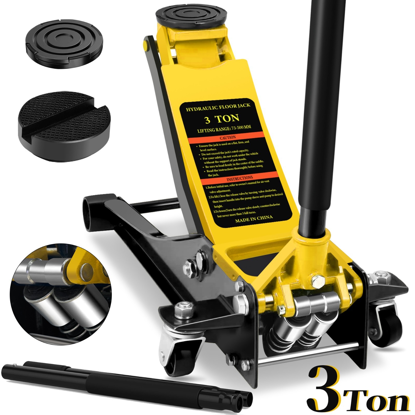 3 Ton Low Profile for Truck SUV Pickup Low Profile Hydraulic Floor Jack