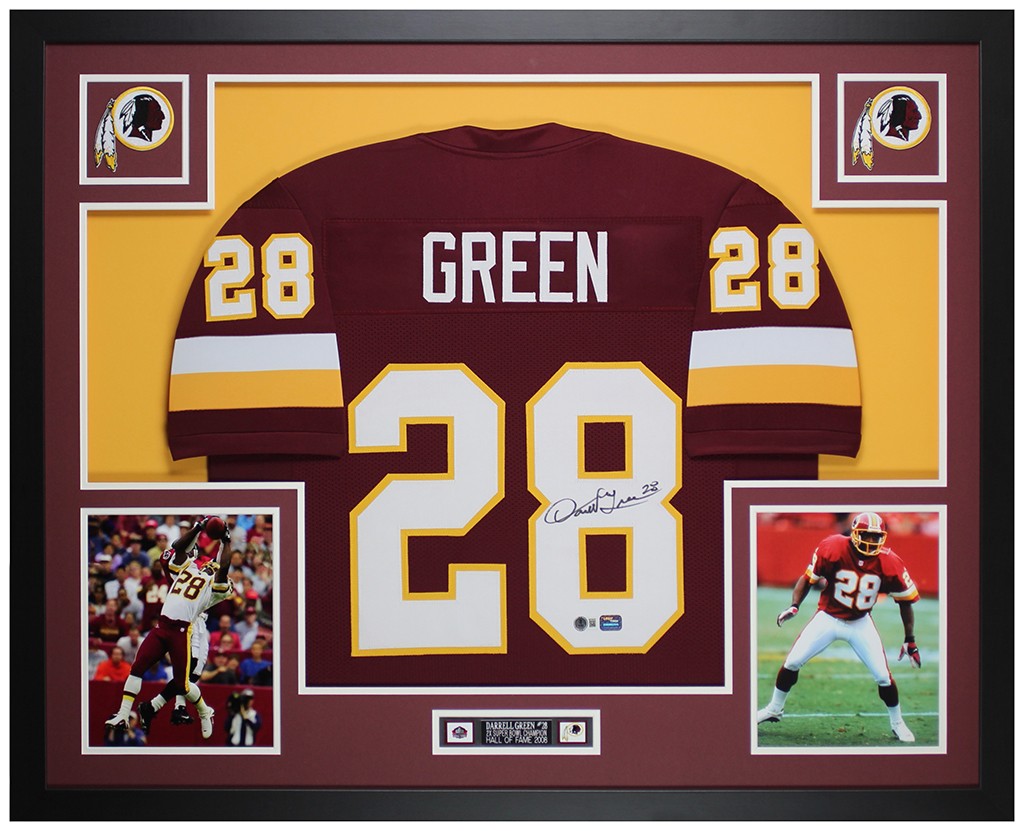 Darrell Green Autographed & Framed Maroon Washington Jersey Beckett Certified