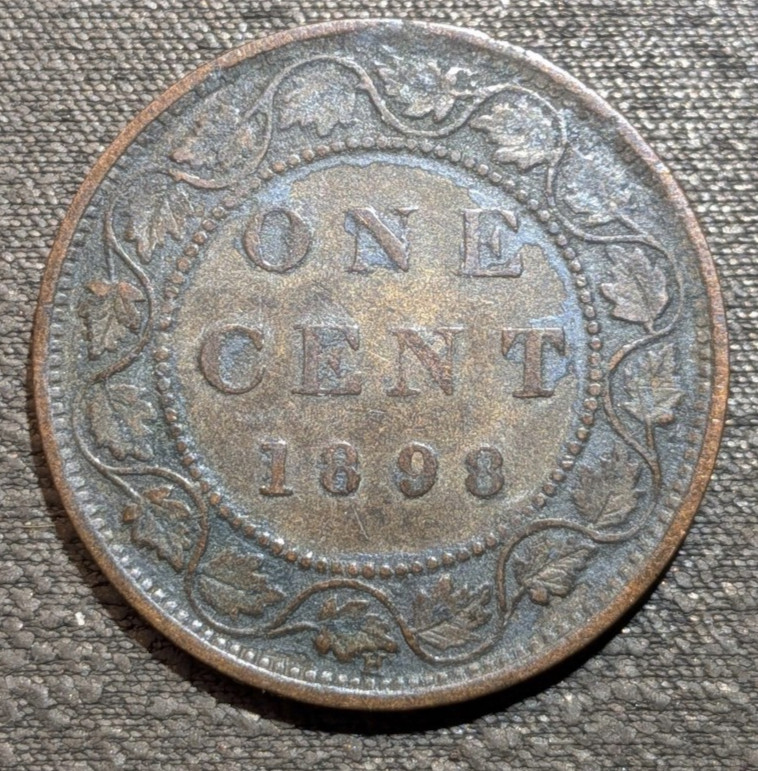 1898-H  Canadian Large One Cent Coin