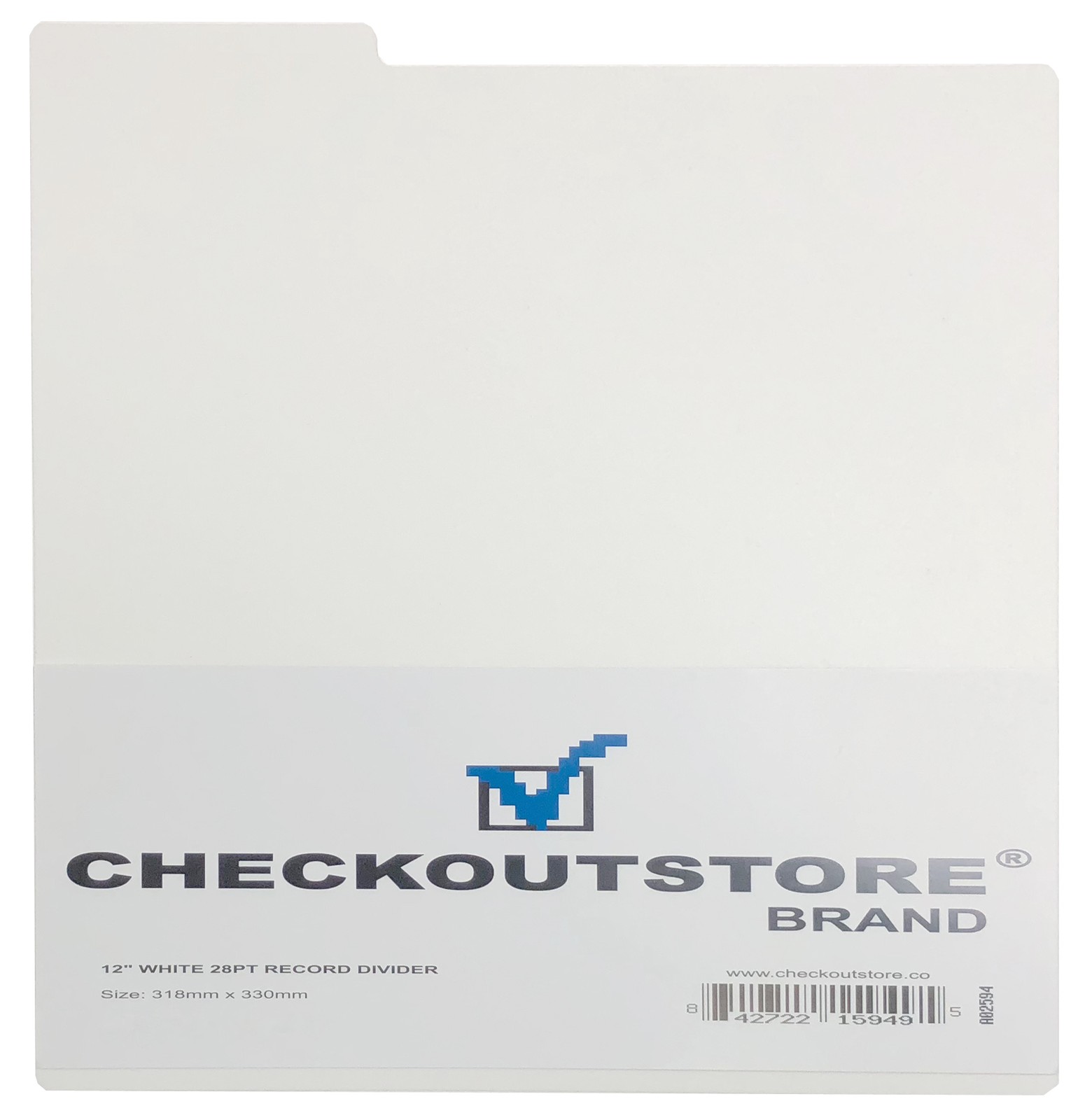 White Plastic Record Dividers 12 1/2 x 13 for 12\