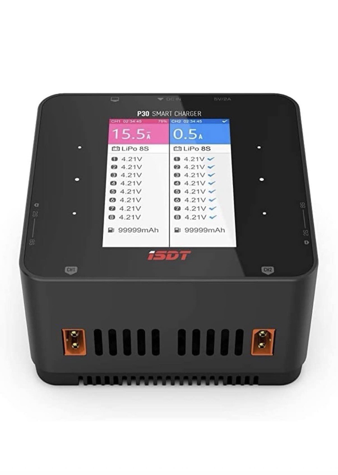 ISDT P30 Smart Charger Dual Port Balance Charger for LiPo