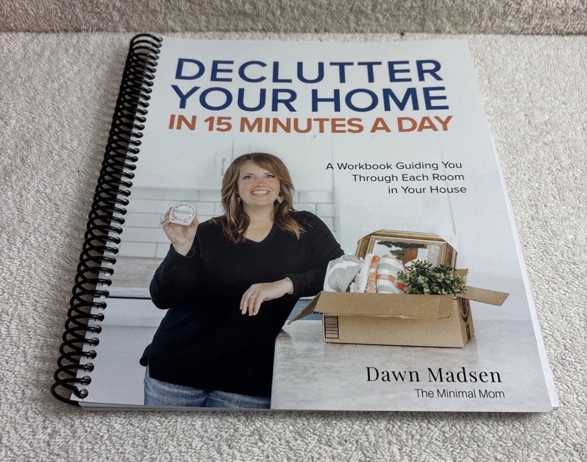 Declutter Your Home in 15 Minutes a Day Dawn Madsen RARE Spiral Bound Workbook Declutter Your Home in 15 Minutes a Day Dawn Madsen RARE Spiral Bound Workbook