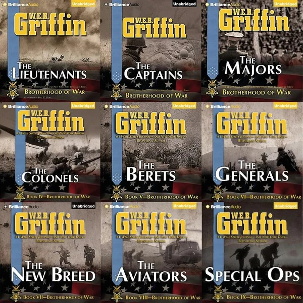 The BROTHERHOOD OF WAR Series By W.E.B. Griffin - 9 MP3 Audiobook Collection