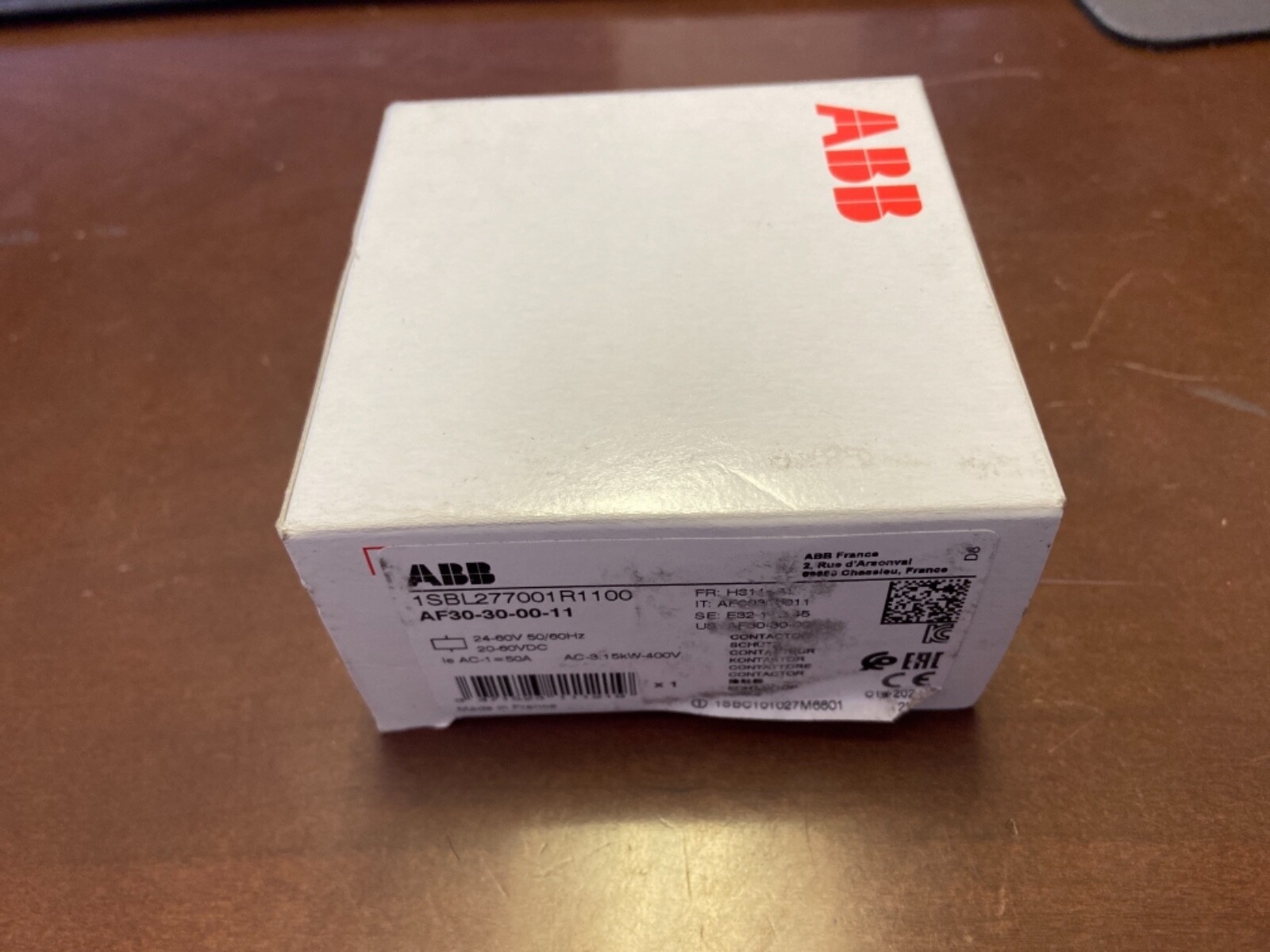 NEW ABB Contactor AF30-30-00-11, 24-60V, 50/60HZ (SEALED) *FREE SHIPPING*