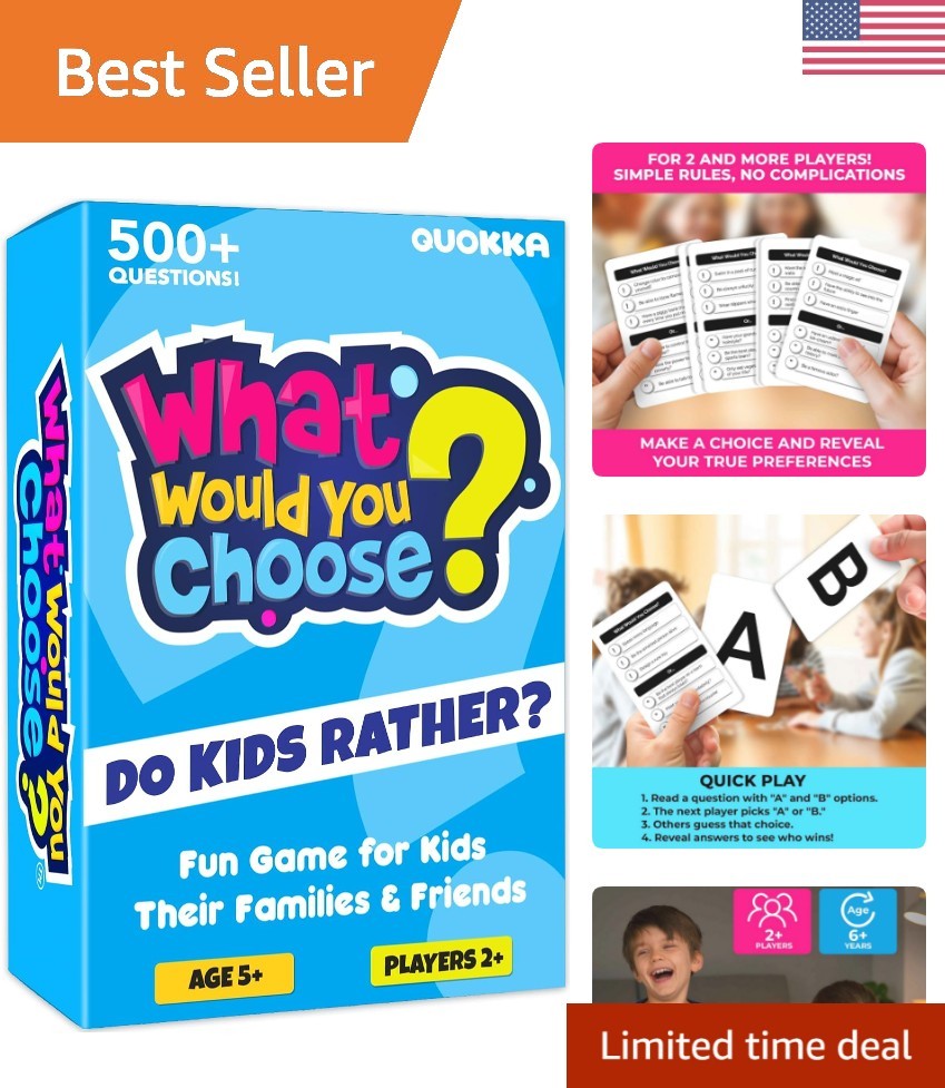 What Would You Choose? Entertaining Trivia Card Game for Family Fun - 2+ Players