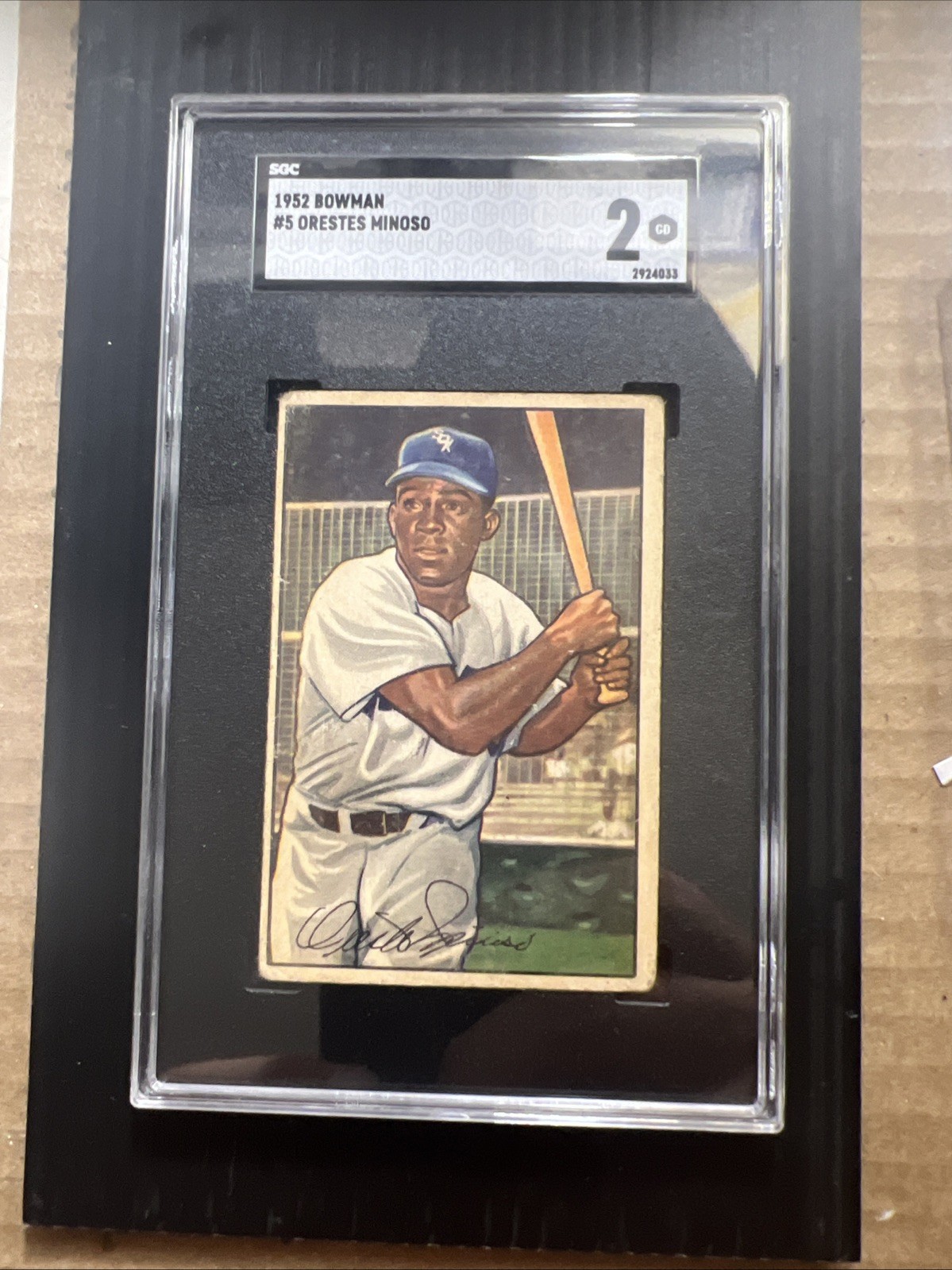 1952 BOWMAN ORESTES MINOSO #5 SGC 2 Chicago White Sox