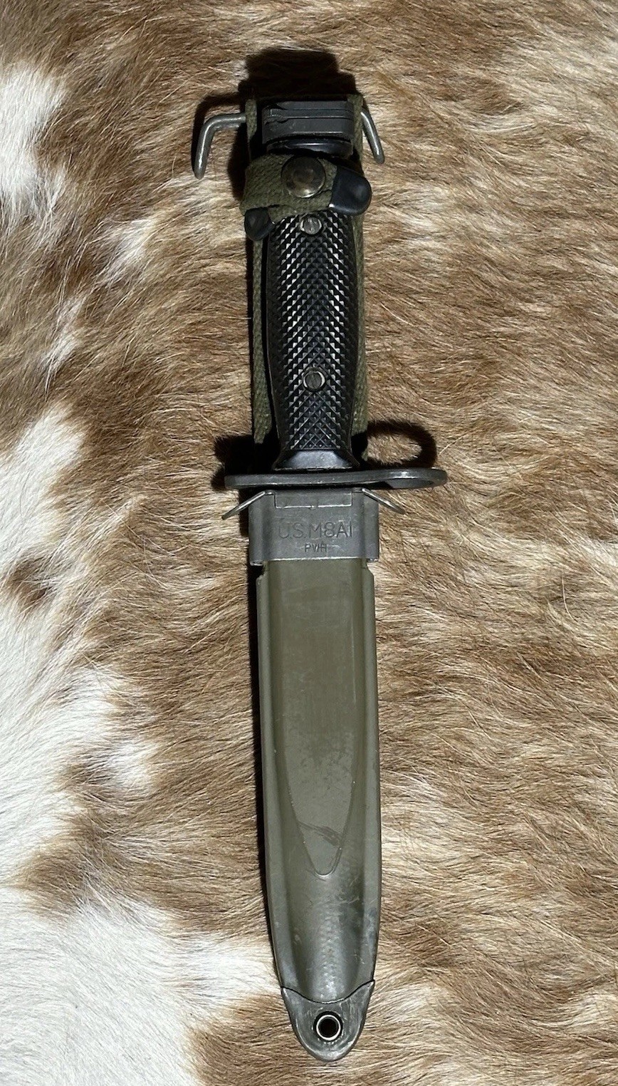 Vintage U.S. M7 Bayonet with original M8A1 PWH Scabbard. MFR. IMPERIAL