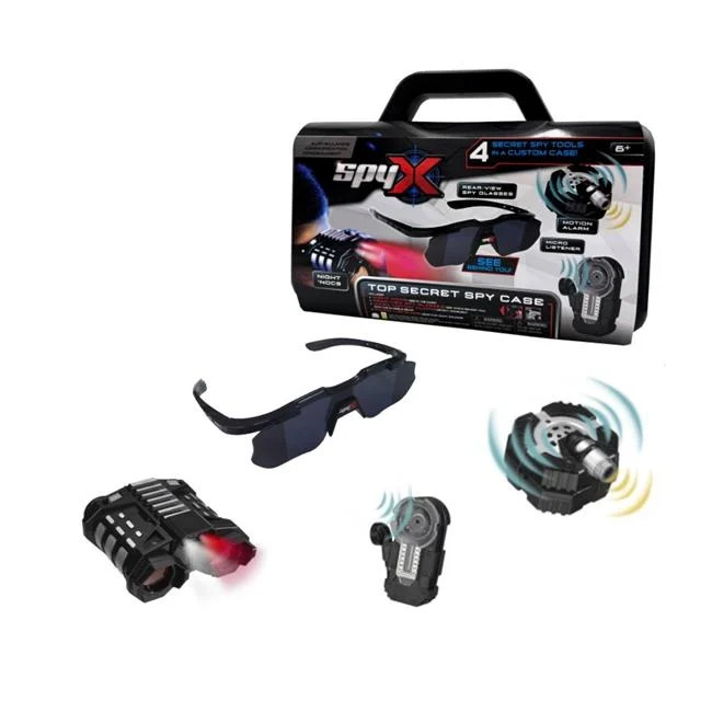 SpyX Top Secret Spy Case Junior Secret Agent Kit with Night Vision Motion Ala...