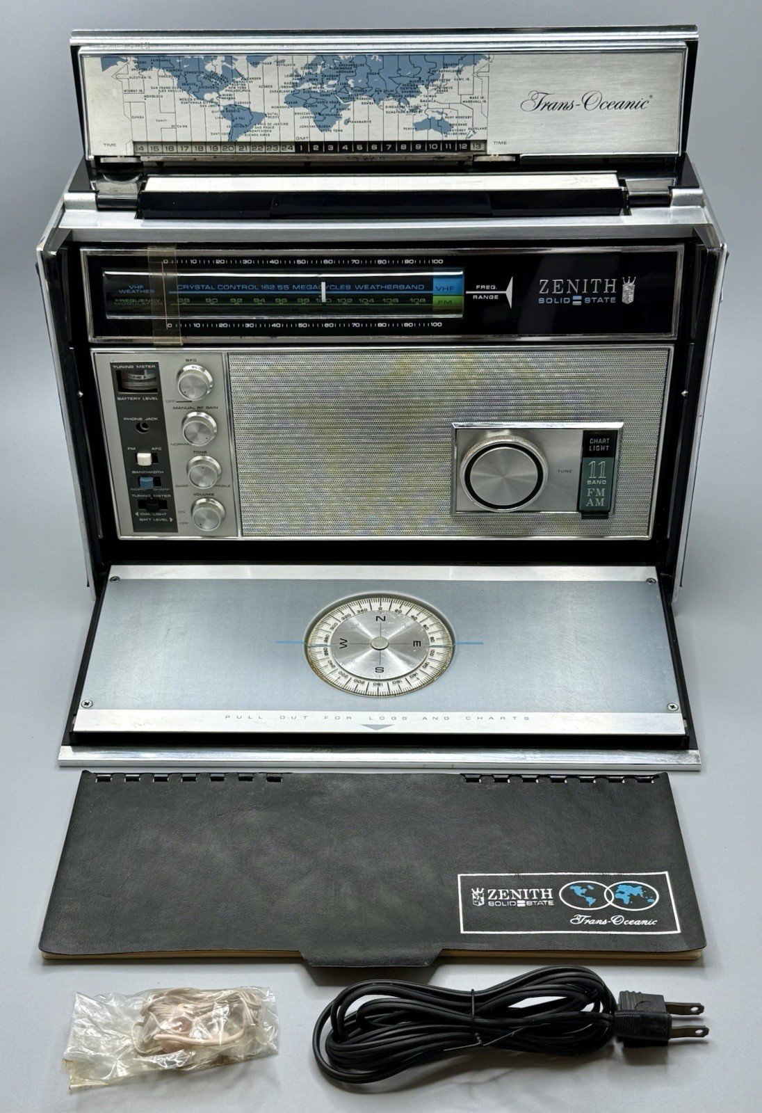 ⭕️ VINTAGE ZENITH ROYAL 7000-1 TRANS-OCEANIC 11 BAND RADIO WORKING 18ZT40Z