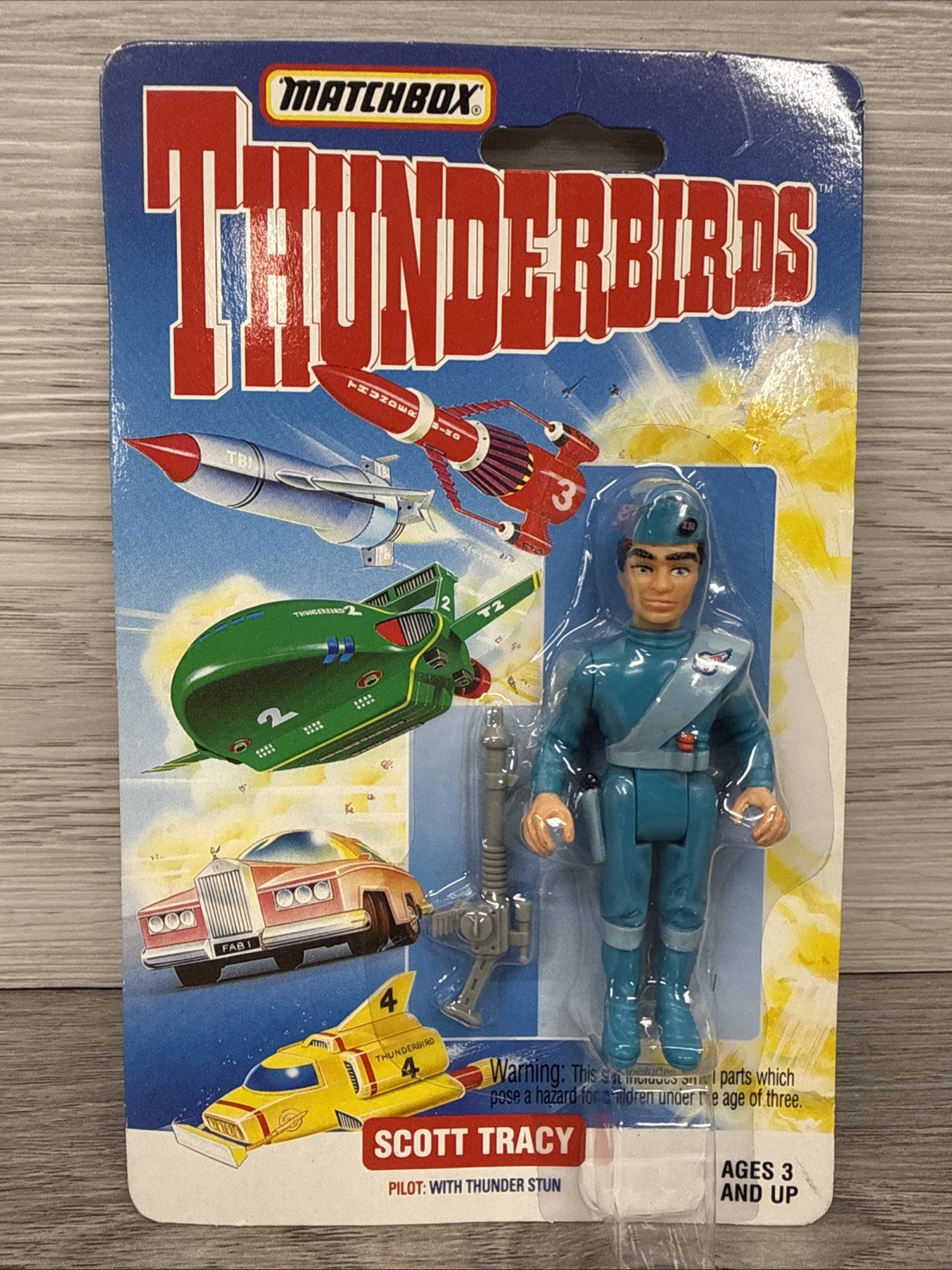 Vintage 1994 Matchbox Thunderbirds Scott Tracy Action Figure, New In Package