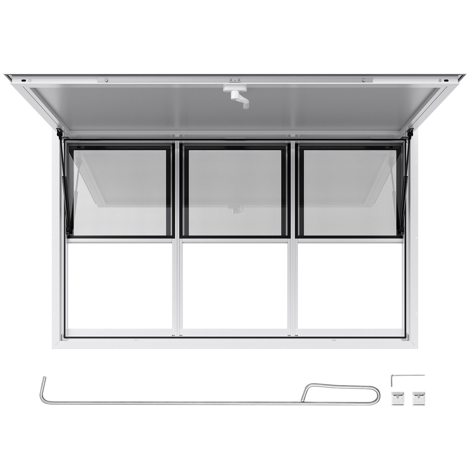 Uimoso 60x36in Food Truck Service Window with Aluminum Alloy Awning