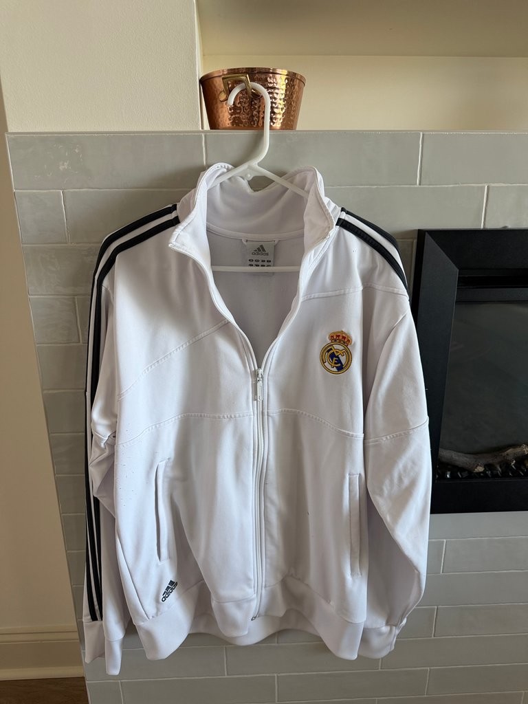 Adidas Real Madrid White Track Jacket