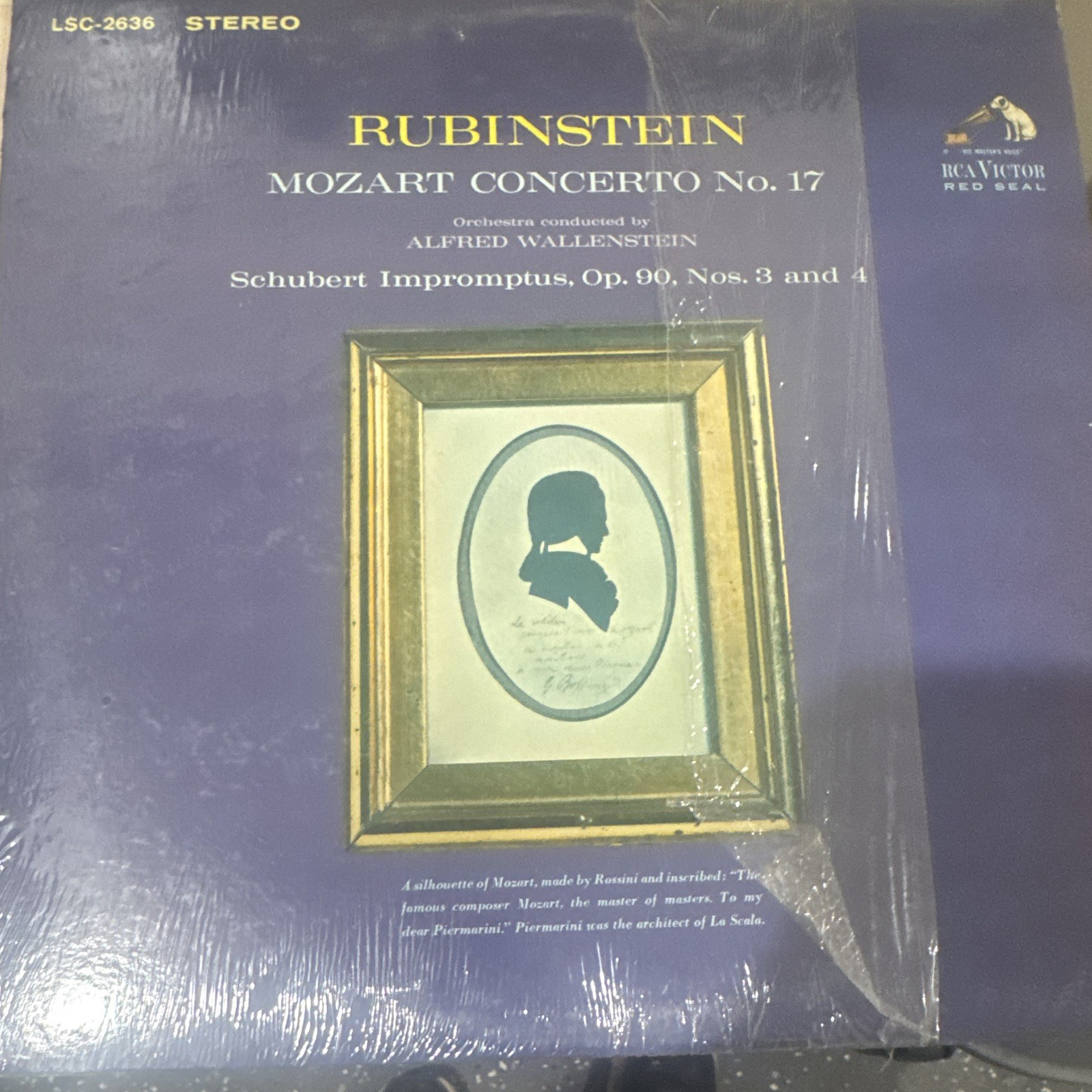Artur Rubinstein Mozart Concerto No. 17/Schubert Impromptus Stereo LSC-2636 Artur Rubinstein Mozart Concerto No. 17/Schubert Impromptus Stereo LSC-2636