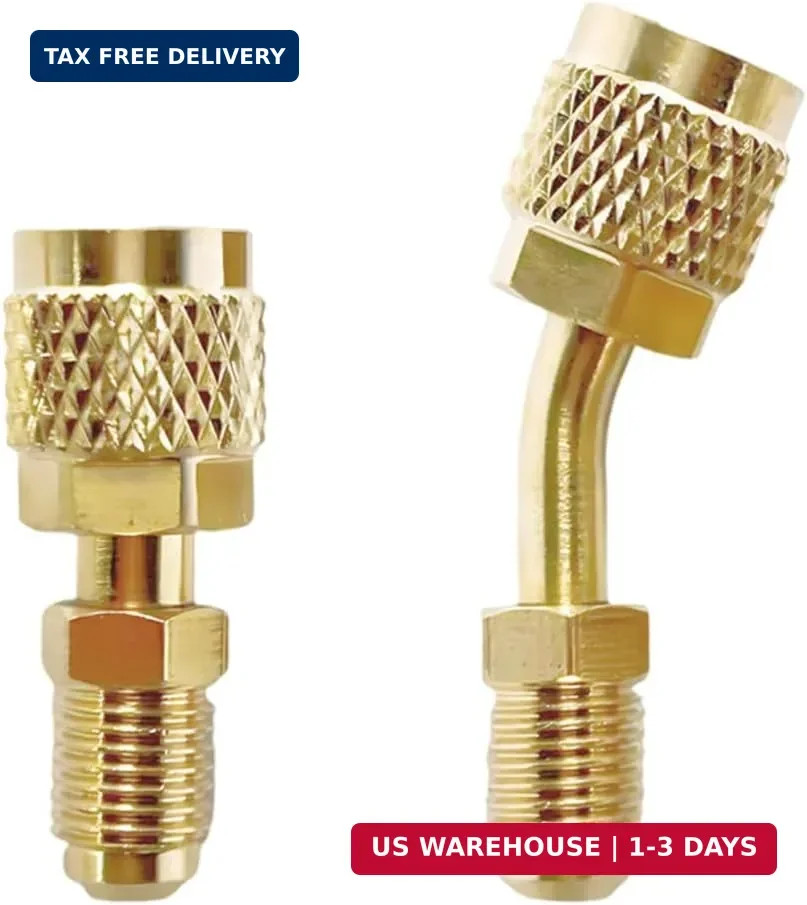 Straight Adapter & Angled Adapter, R410A Adapter Mini Split Adapter 5/16\