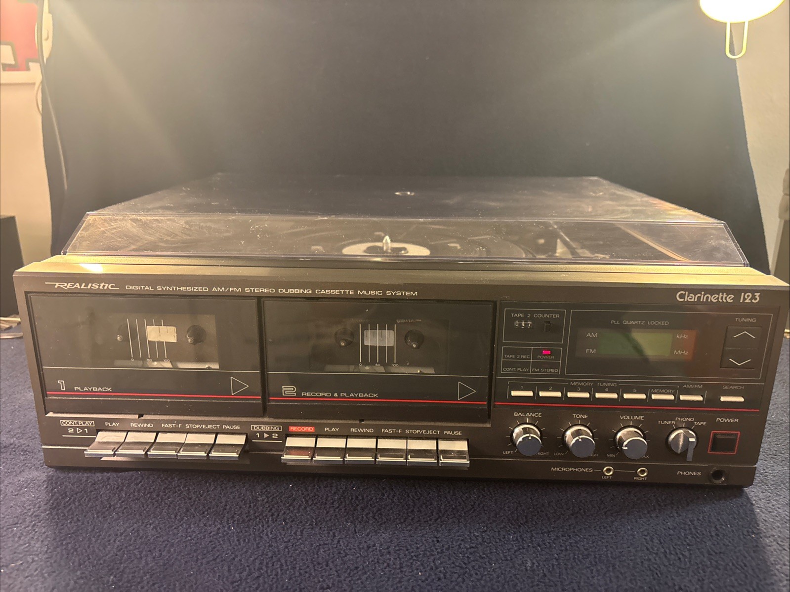 VTG Realistic Clarinette 123 Stereo Cassette Turntable - For Parts or Repair