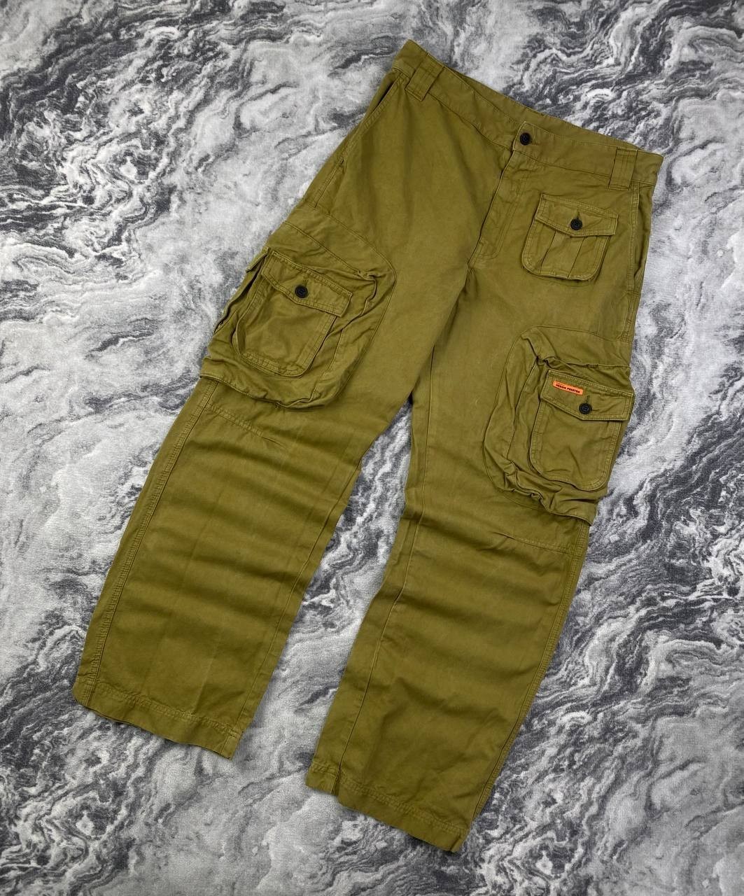 Heron Preston Cargo Pants Men Size XL Green