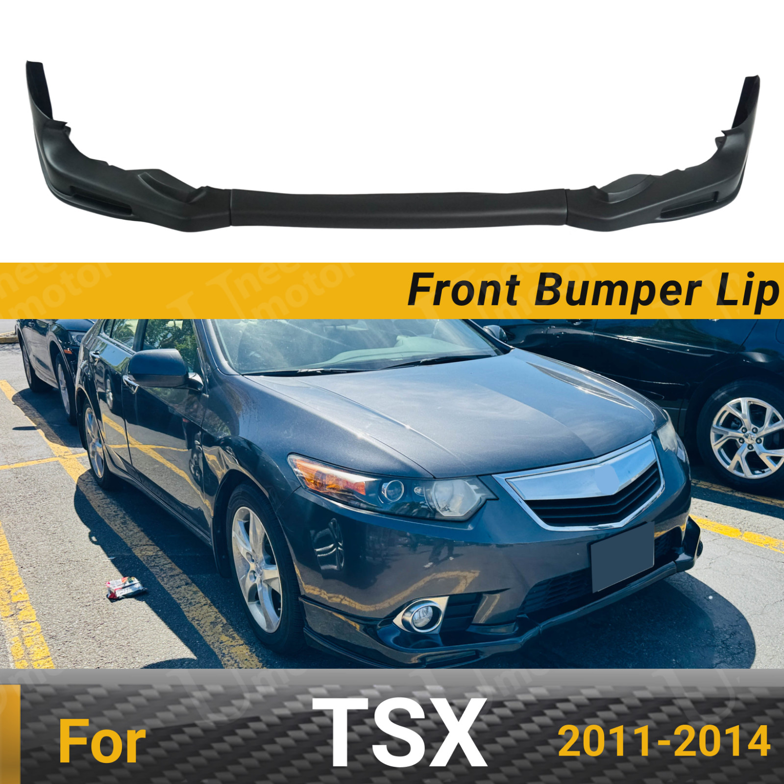 Fits 2011-2014 Acura TSX Front Splitter Spoiler Body Kit Car Lower Bumper Lip Fits 2011-2014 Acura TSX Front Splitter Spoiler Body Kit Car Lower Bumper Lip