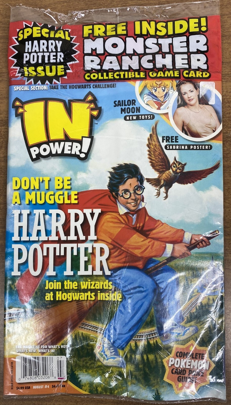 Rare Special Harry Potter Issue - IN Power Magazine August 2000 Sealed with Mon