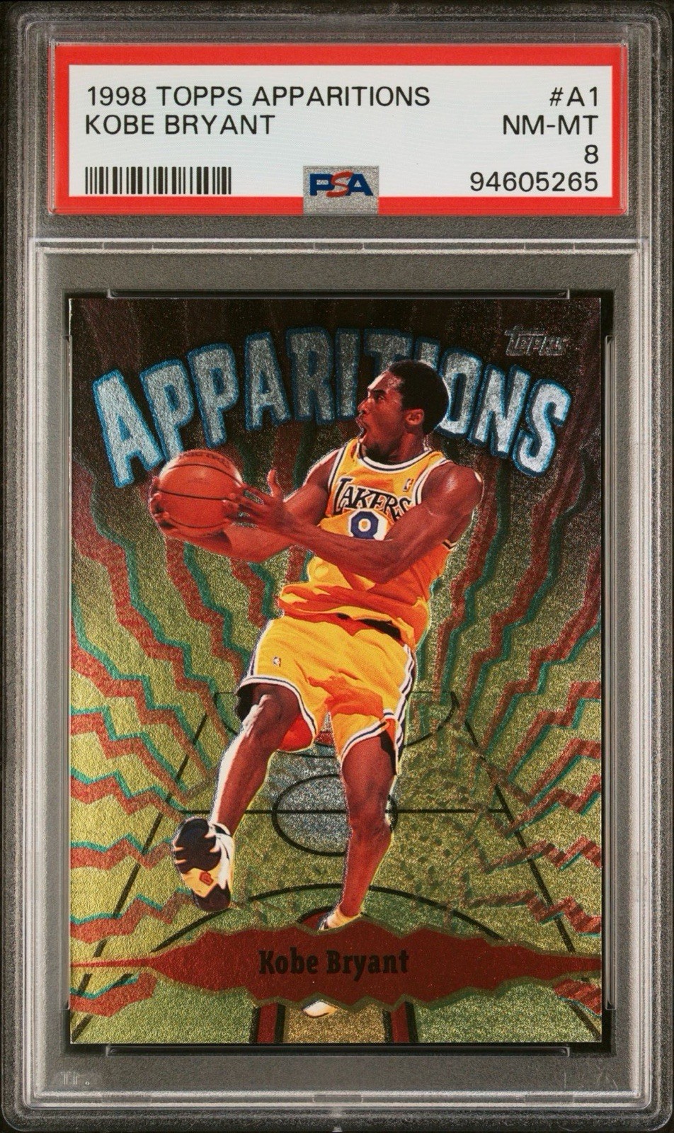 Topps 1998-99 Apparitions Kobe Bryant #A1 PSA 8 Los Angeles Lakers Insert
