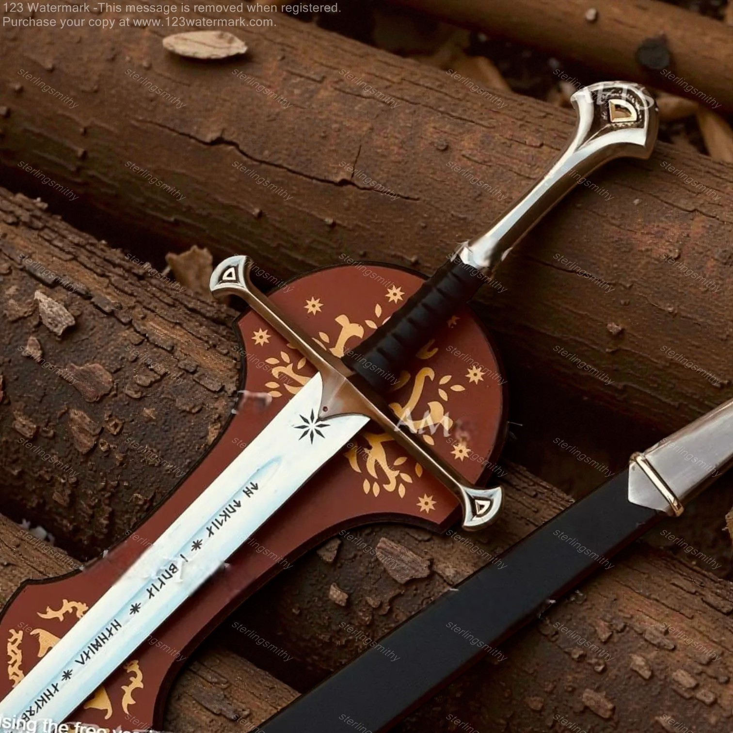 LOTR Handmade New Narsil Anduril Sword Best Quality Fantasy Collectible Gift Bf LOTR Handmade New Narsil Anduril Sword Best Quality Fantasy Collectible Gift Bf