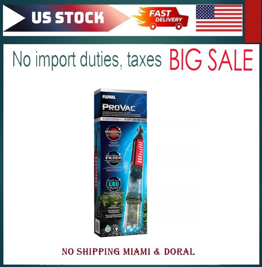 Fluval ProVac Plug in Aquarium Gravel Cleaner Fish Tanks Electric Gravel Vac