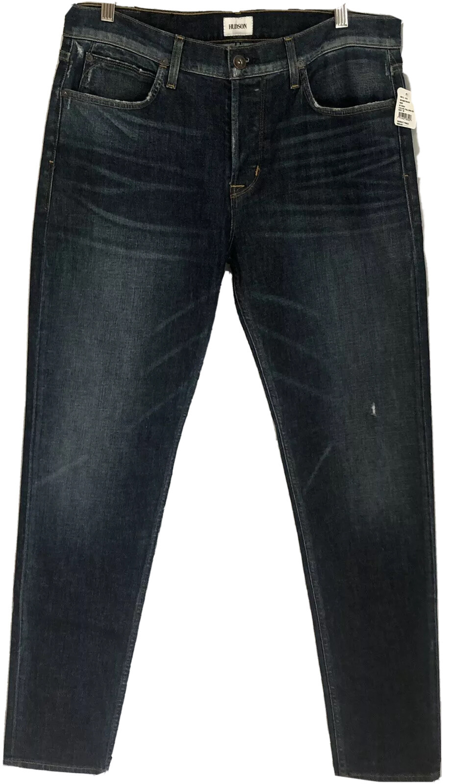 Hudson Men’s Jeans 36 Skinny Fit  Blue Distressed Stretch Denim NWT