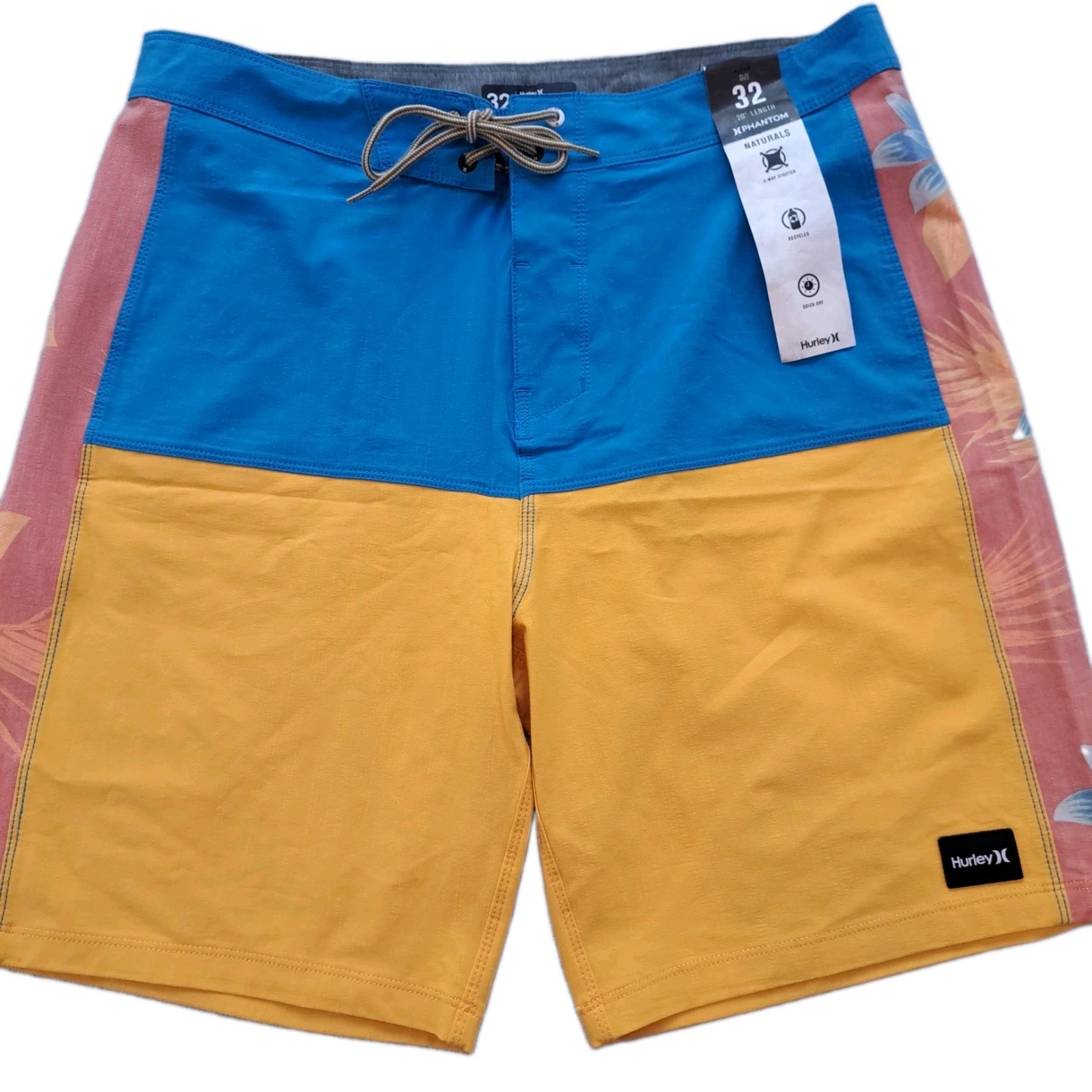 Hurley Board Shorts Mens 32/33 Phantom 4 Way Stretch Colorblock Resortwear 
