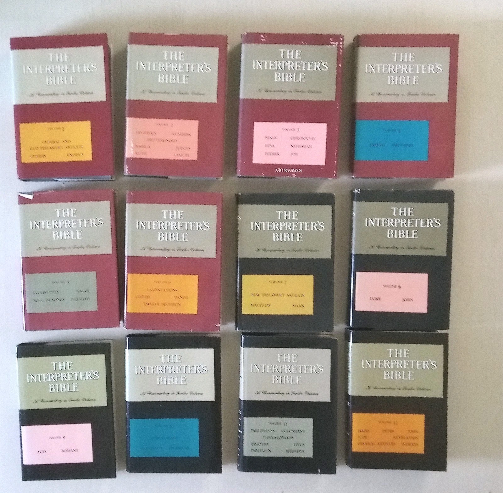 The Interpreter's Bible complete Set 1-12 Christian Commentary Abingdon 1952