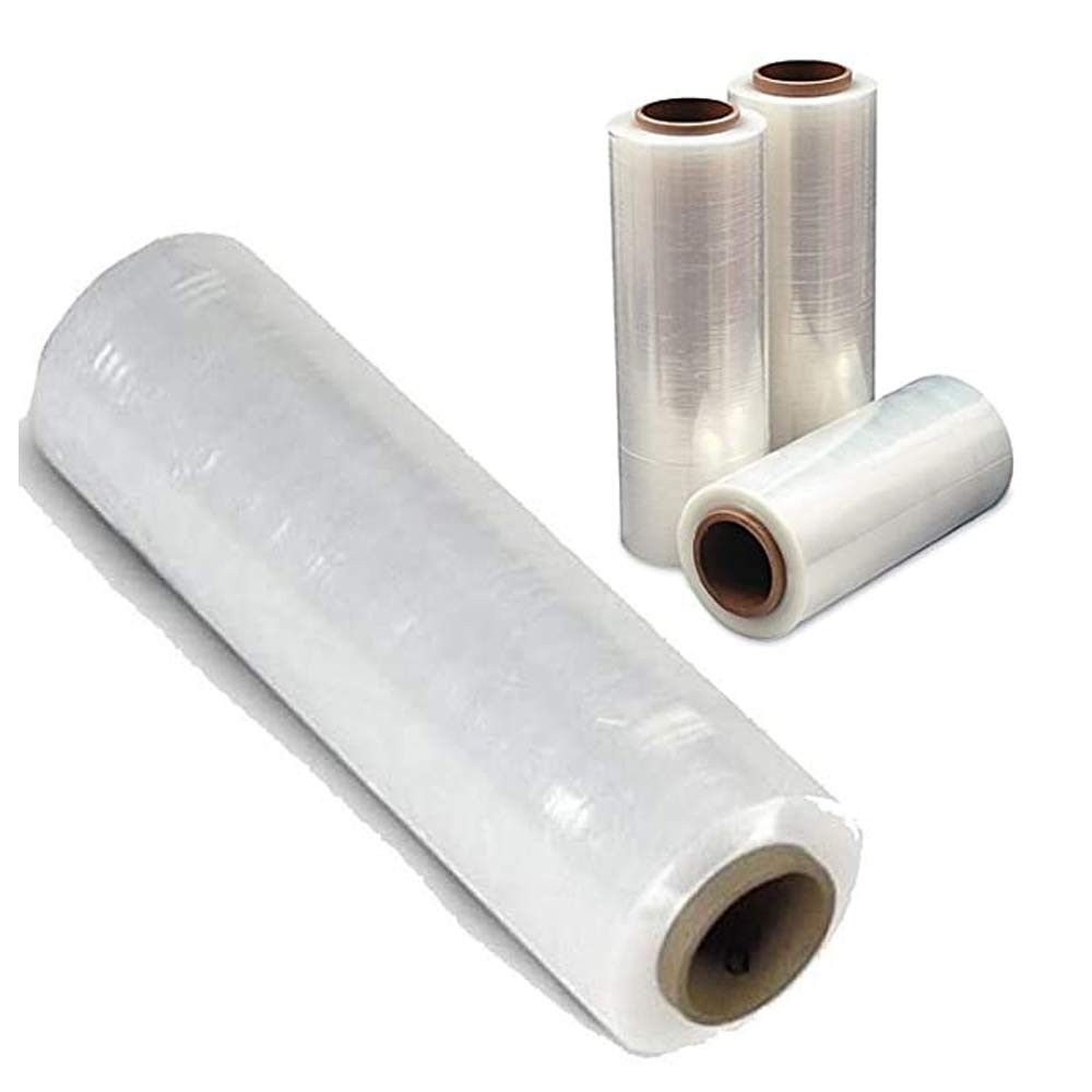 4 Rolls Heavy Duty Hand Stretch Plastic Film Shrink Pallet Wrap 18