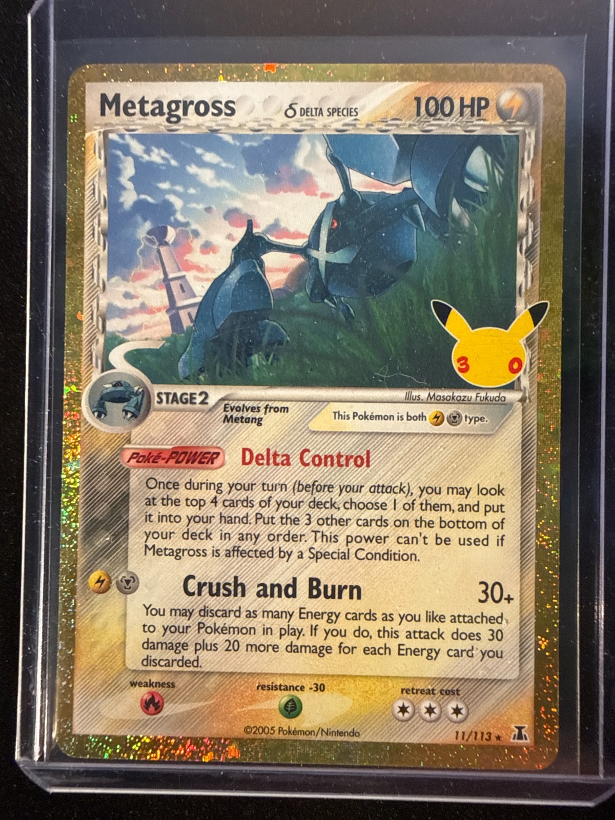 Metagross Delta Species 11/113 Pokemon 30th Celebration Classic Holo NM Metagross Delta Species 11/113 Pokemon 30th Celebration Classic Holo NM