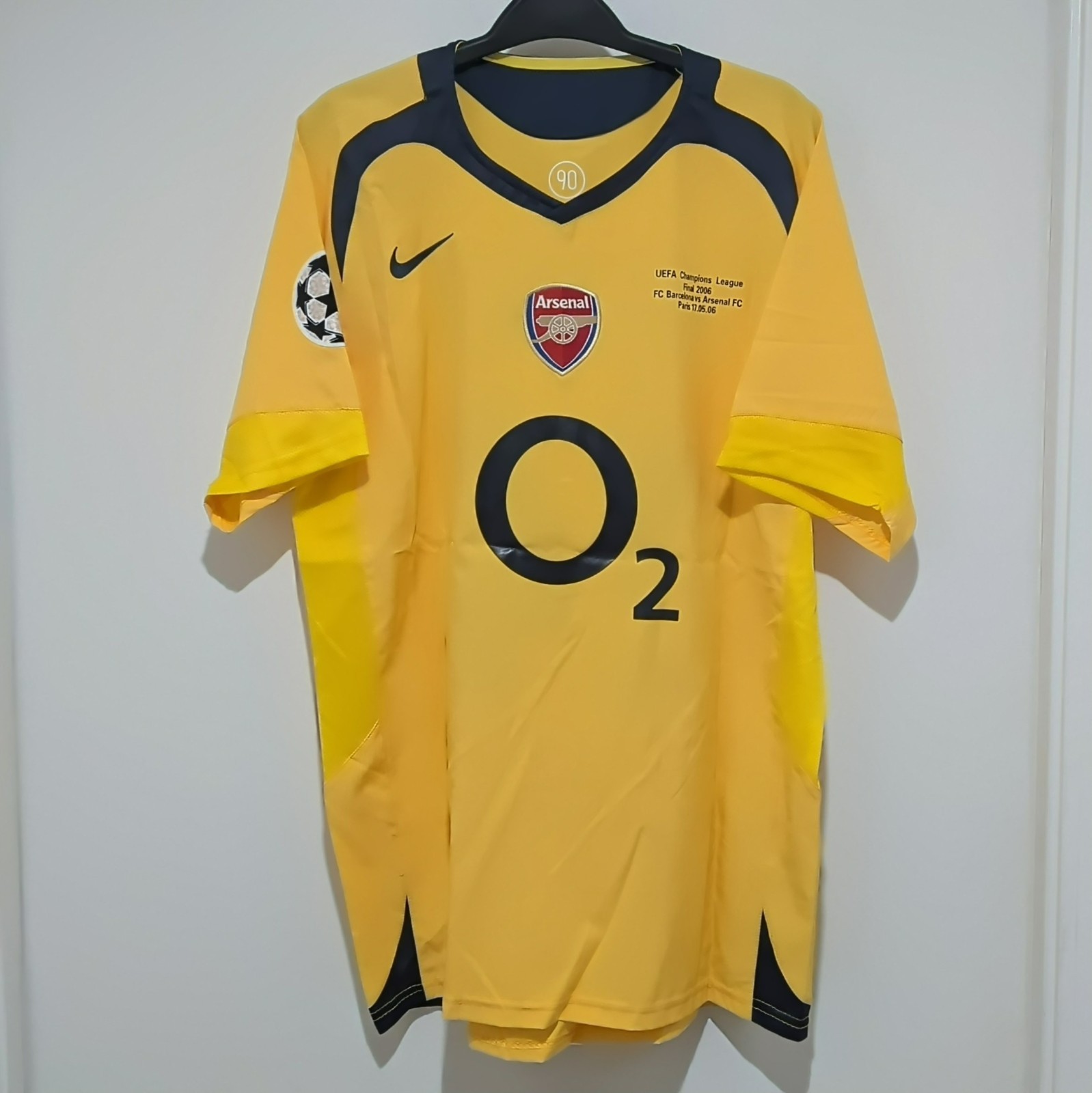Arsenal London Thierry Henry 2006 UCL Final Retro Jersey Men's XL