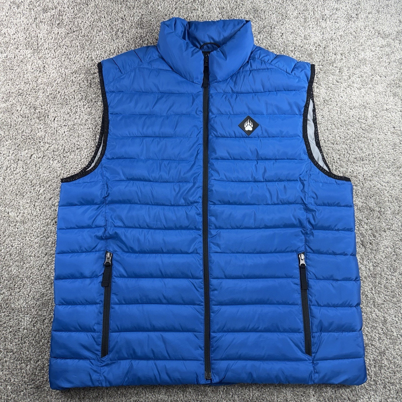 Duluth Trading/Alaskan Hardgear-Mens Large-Quilted Puffer Vest Blue AKHG 3237-34