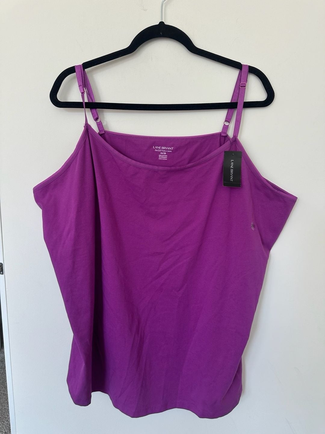 Lane Bryant The Cotton Cami Size 26/28 Purple Tank Top Lane Bryant The Cotton Cami Size 26/28 Purple Tank Top