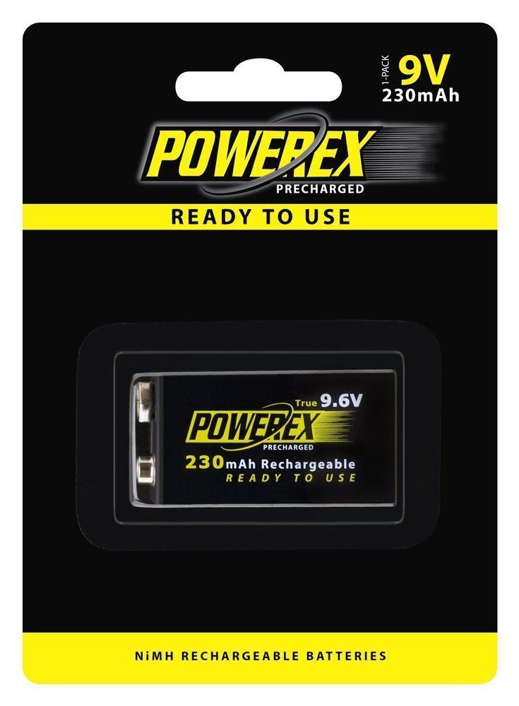 4 Pcs Maha Powerex 9V 9.6V 230mAh NiMH Precharged Rechargeable Batteries