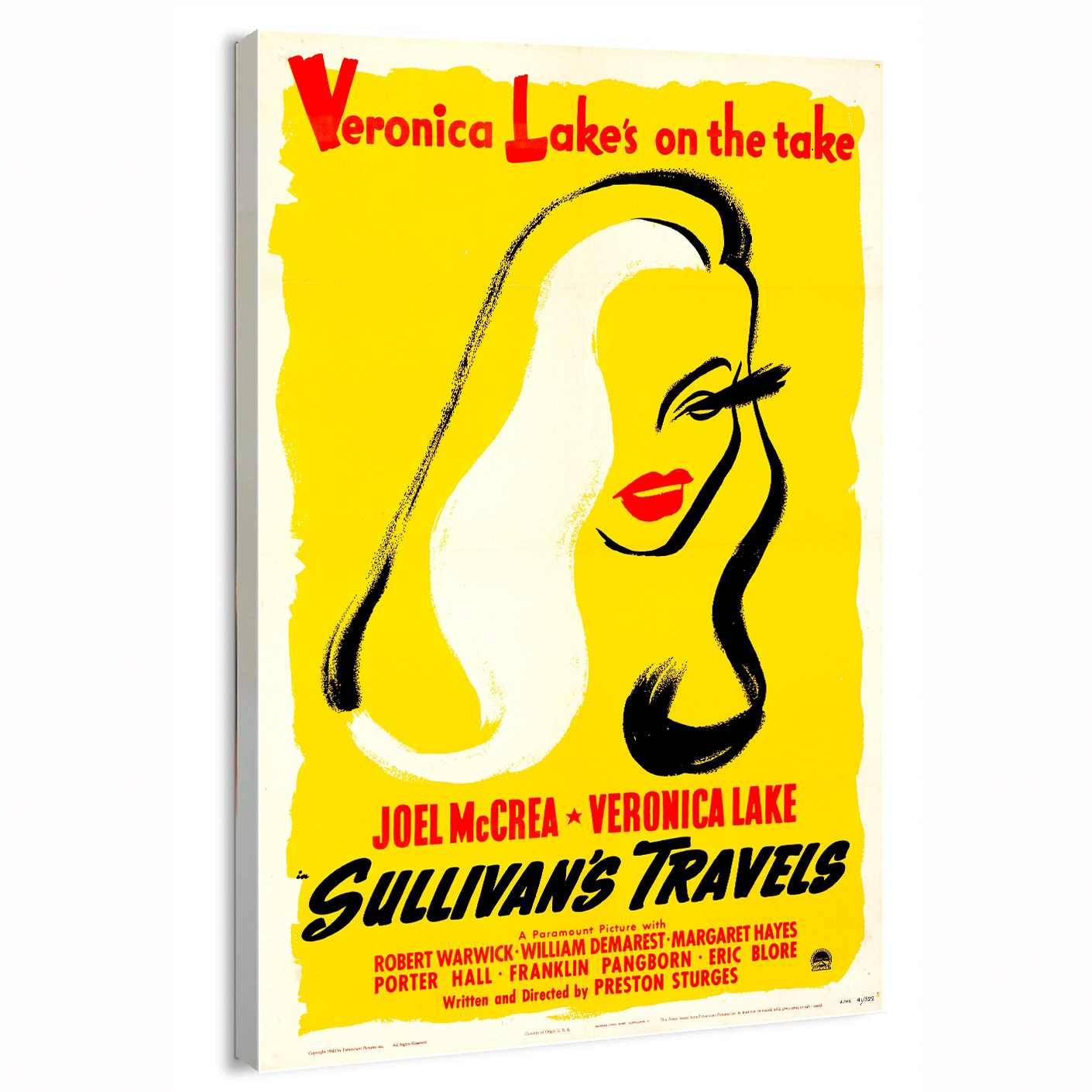1941 Sullivan\'s Travels (Paramount) Movie Poster or Canvas Home Decor Art Print