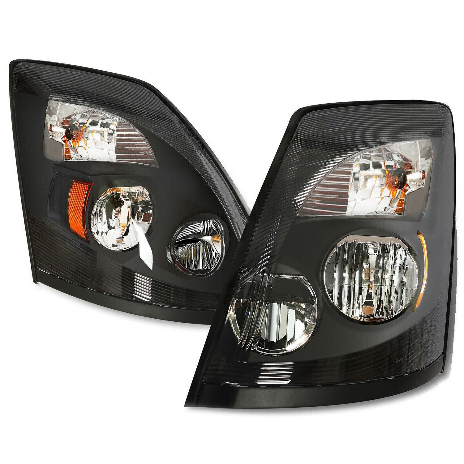 DOT For 2004-2017 2018 Volvo VNL VNX LED Headlights Headlamps Black Left&Right DOT For 2004-2017 2018 Volvo VNL VNX LED Headlights Headlamps Black Left&Right