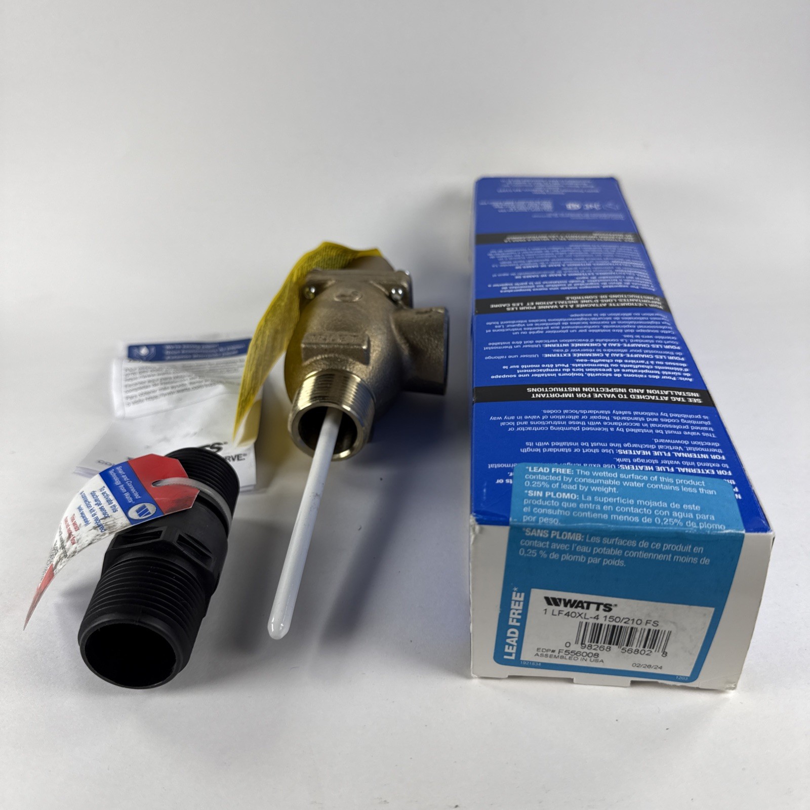 Watts F556008 1” 1 LF40XL-4 150/210 FS Temperature & Pressure Relief Valve Brass Watts F556008 1” 1 LF40XL-4 150/210 FS Temperature & Pressure Relief Valve Brass