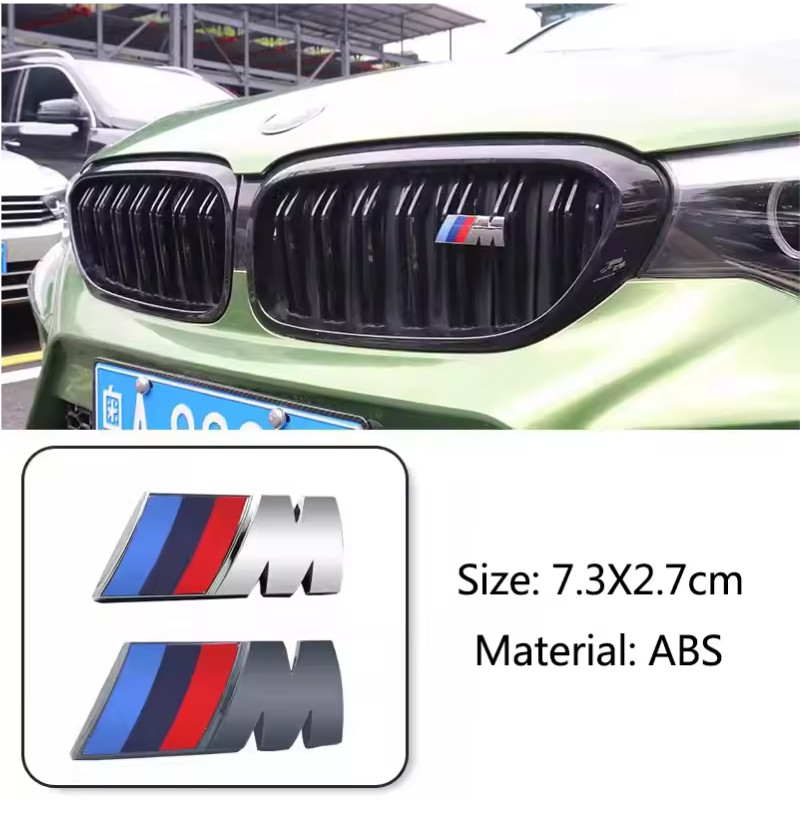1Pc M Logo 3D ABS Car Styling Front Grille Badge Emblem Accessory For --bmw--X2- 1Pc M Logo 3D ABS Car Styling Front Grille Badge Emblem Accessory For --bmw--X2-