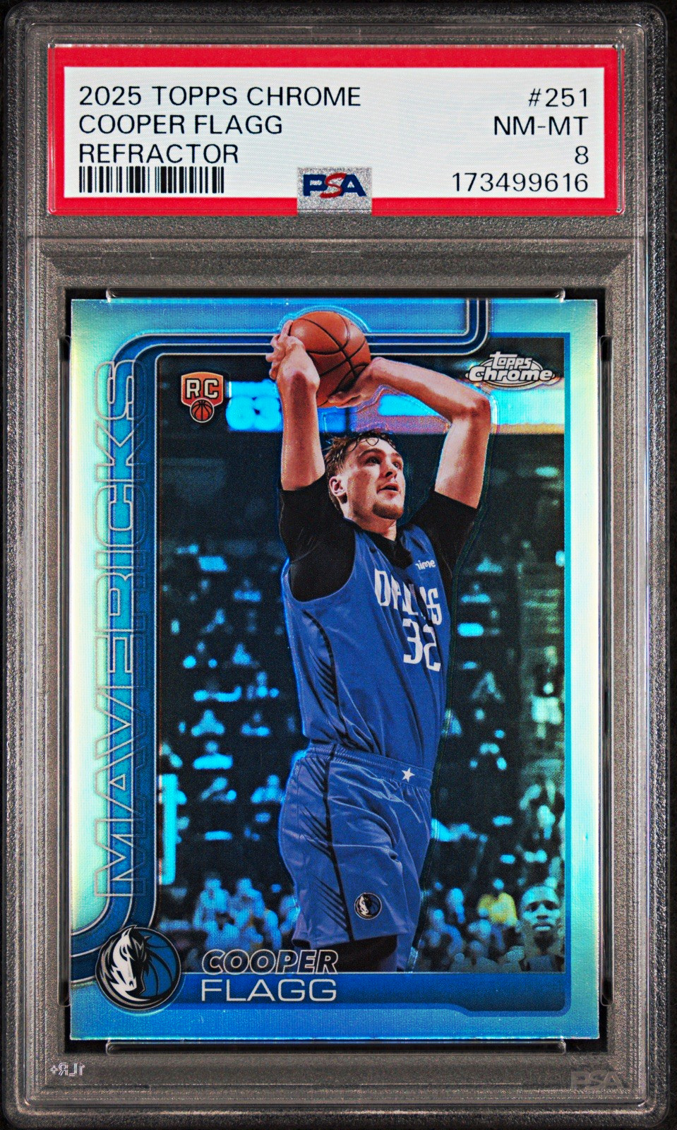 2025-26 Topps Chrome Cooper Flagg #251 Refractor RC PSA 8 2025-26 Topps Chrome Cooper Flagg #251 Refractor RC PSA 8