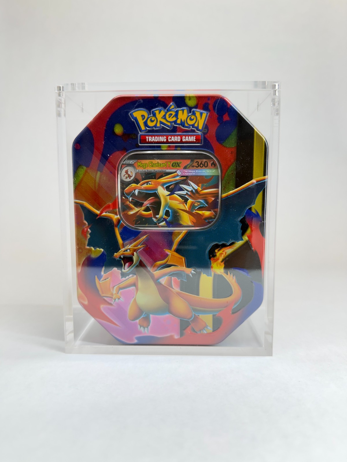 Acrylic Display Case Pokémon Large Octagon Tin EX GX Modern Sealed