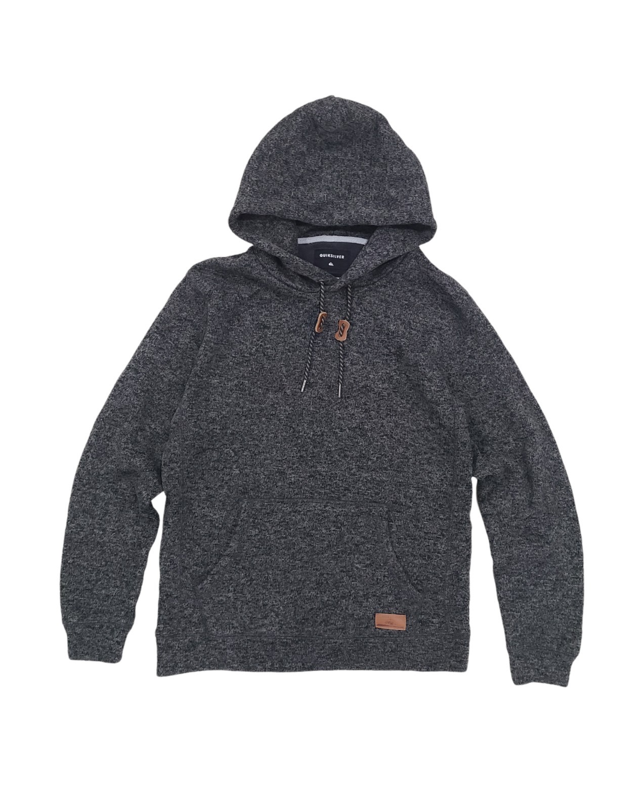Quicksilver Keller Hoodie Mens Med Pullover Sweatshirt Heather Dark Gray Vintage