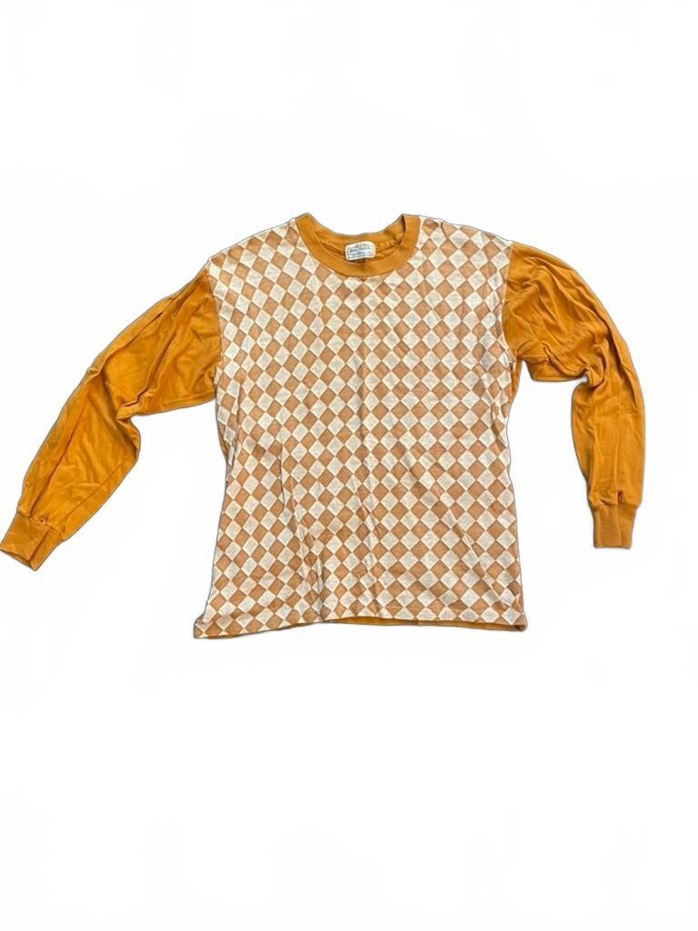 Vintage Bal-Tuck Weidone Harlequin Knit Shirt Medium