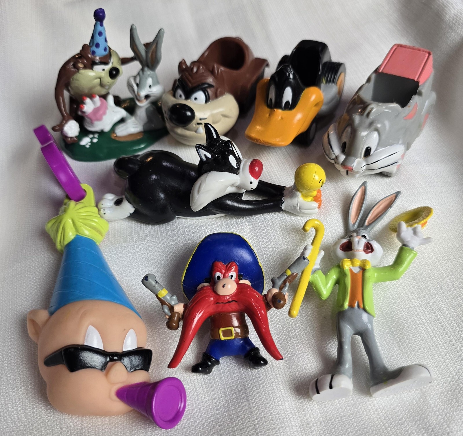 Vintage Looney Tunes Toys Lot Arby\'s 1989 Hardee\'s 1998 Applause WB Characters C