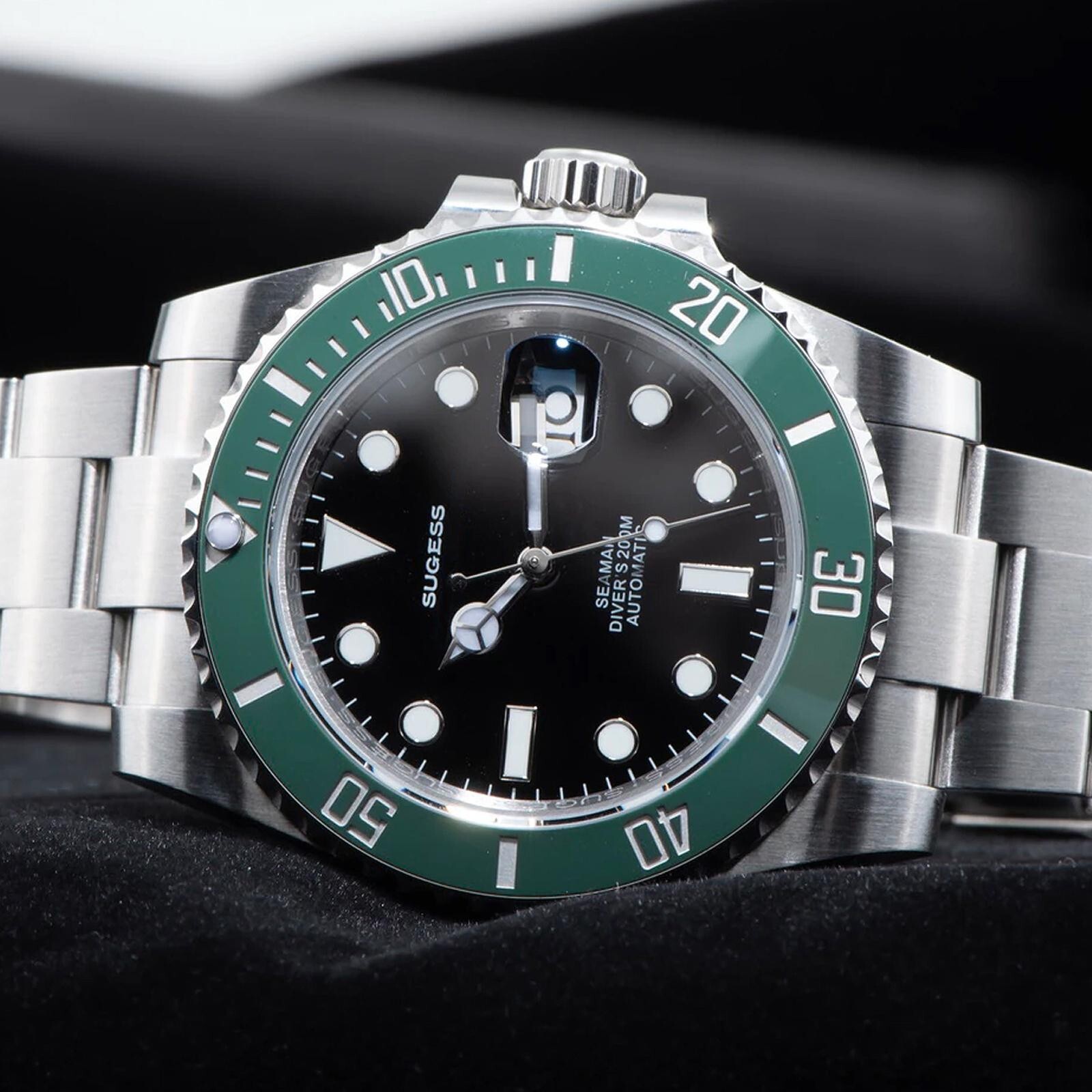 Sugess High-Beat 28800 Ocean Star 200M Water Resistance Watch Ceramic SW126610LV