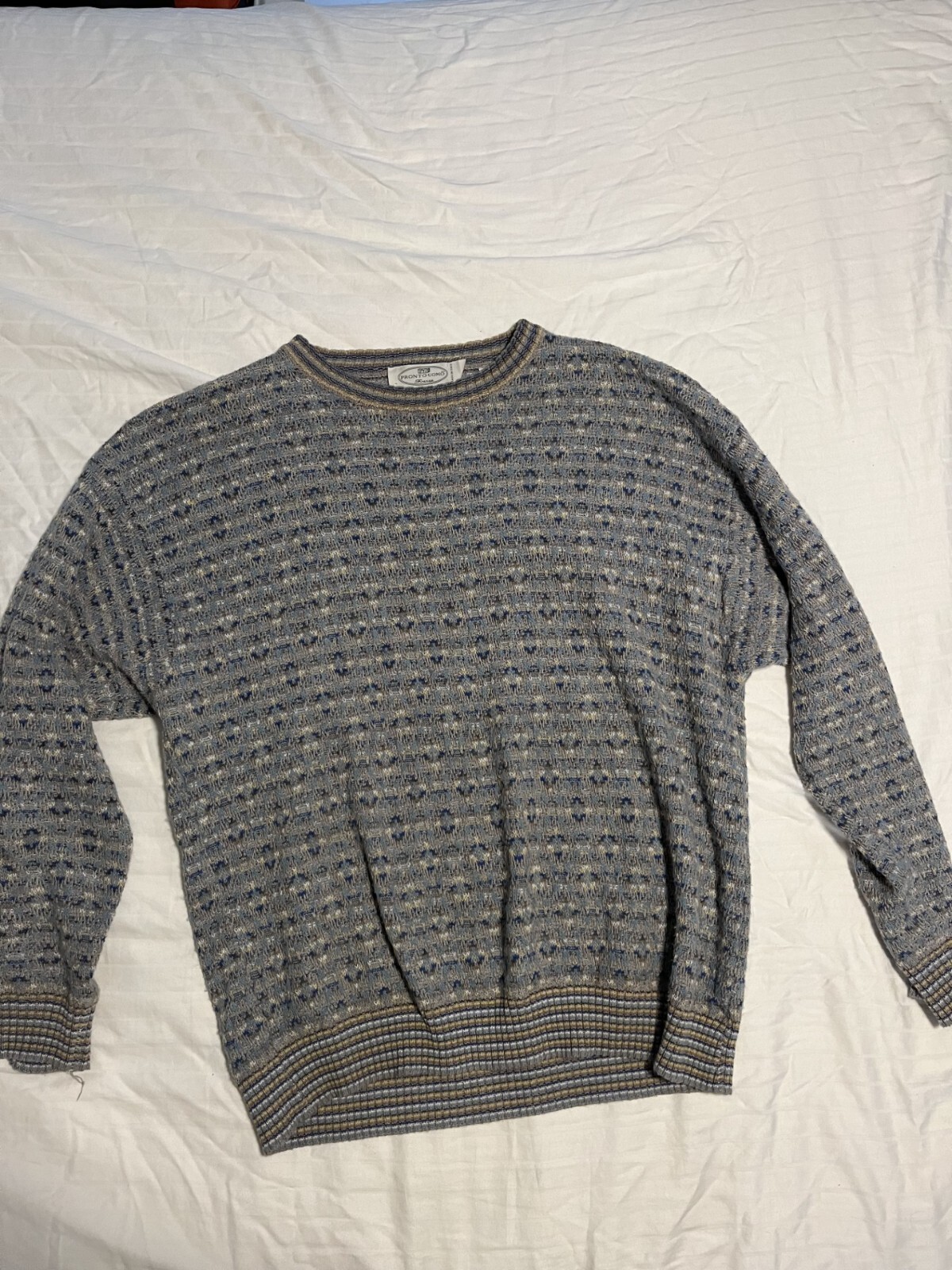 Vintage Pront\'O Uomo Firenze Sweater Italy 60% Cotton & 40% Acrylic Size    CD12