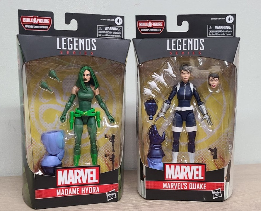 2 X Marvel Legends Series Comic Collectible Figures Quake Madame Hydra and BAF