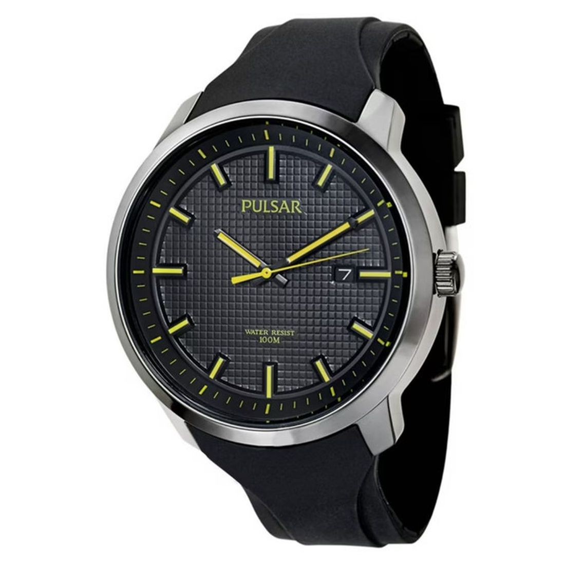 Pulsar Men\'s Black Dial Quartz Watch PS9101