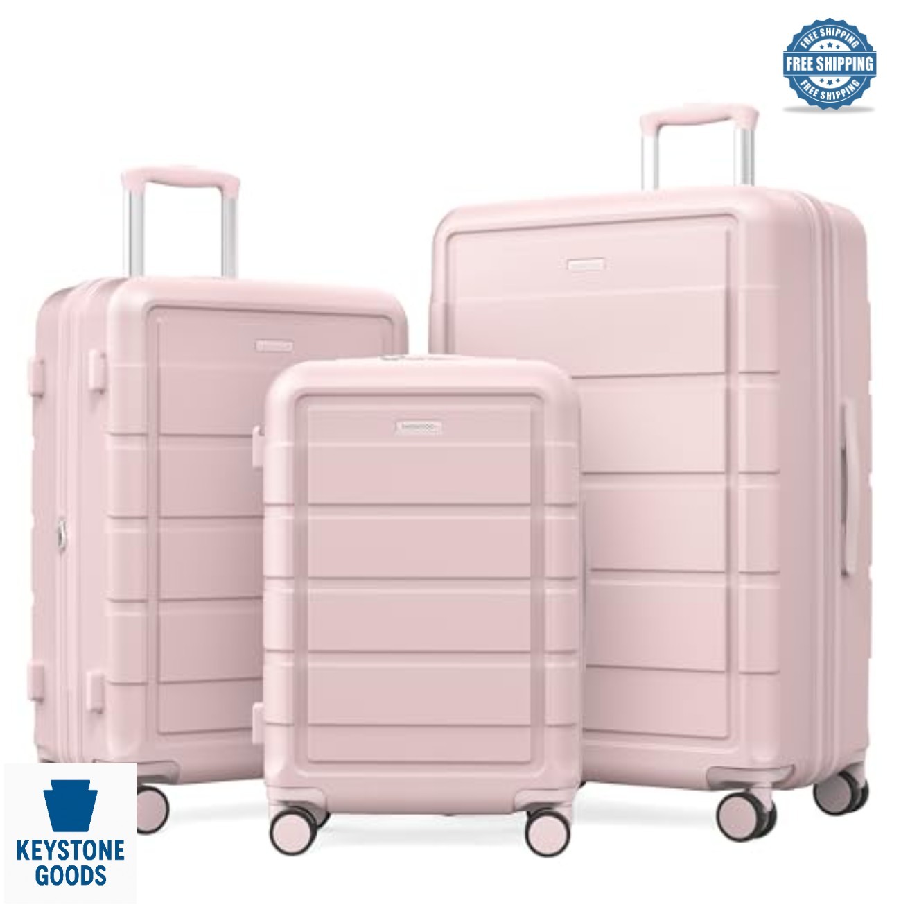 Hardside Luggage Set 3 Piece 20 24 28 Inch Polycarbonate Expandable TSA Lock